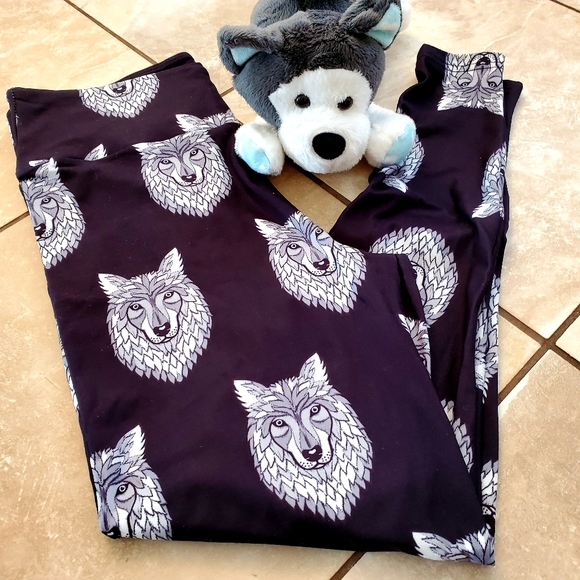 Wolf Pack Wolves Husky Custom Leggings - Picture 1 of 2